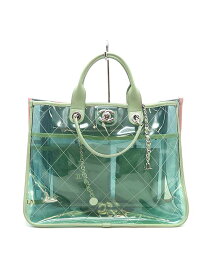 CHANEL シャネル 2017年 PVCマトラッセ ラージトートバッグ ミックスカラー 【中古】 ITTDRMBCK0A6