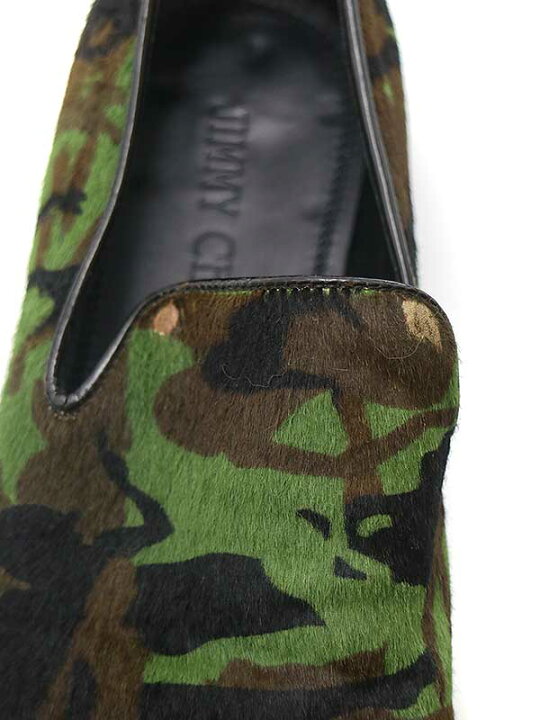 楽天市場】JIMMY CHOO ジミー チュウ カモフラハラコ レザースリッポン 