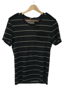 Dior HOMME ディオールオム 07SS エポレットボーダーTシャツ ブラック XS 【中古】 ITOWUJFPXD6Y