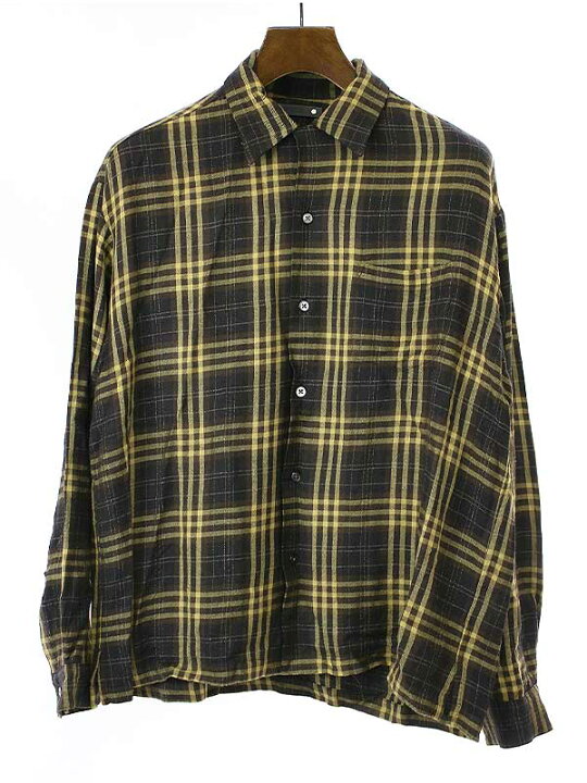 楽天市場】MINEDENIM マインデニム 23AW Ry.Wool Check Open Collar SH 