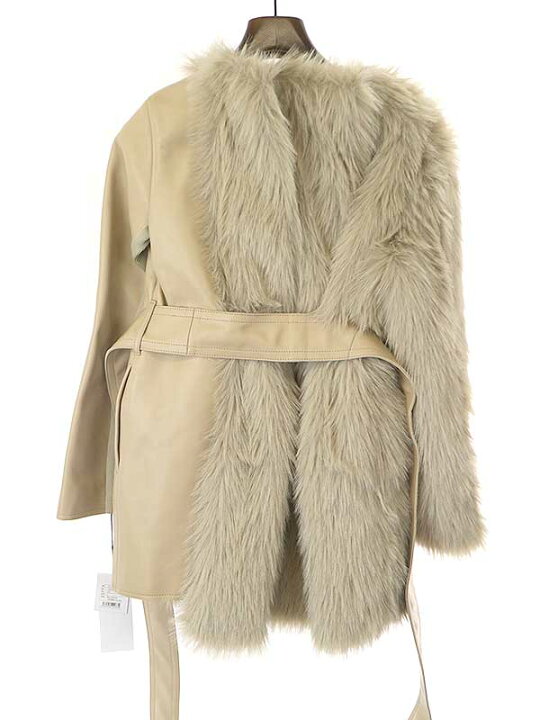 楽天市場】sacai サカイ 23AW Faux Fur & Leather Belted Coat リブ  