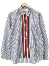 COMME des GARCONS SHIRT コムデギャルソンシャツ 2002SS マルチストライプロングスリーブシャツ ブルー S S10027 【中古】 ITYEDYIPZACG