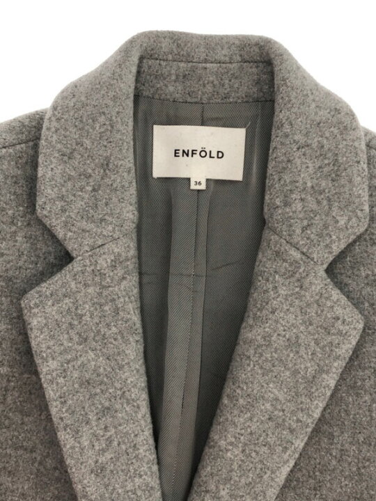 楽天市場】ENFOLD エンフォルド 16AW ウールチェスターコート グレー  