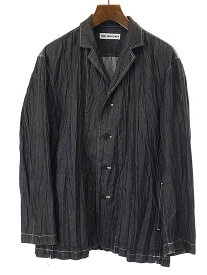 ISSEY MIYAKE MEN イッセイミヤケ メン 皺加工 4Bデニムジャケット インディゴ 3 【中古】 ITJSJDAD3H3Q