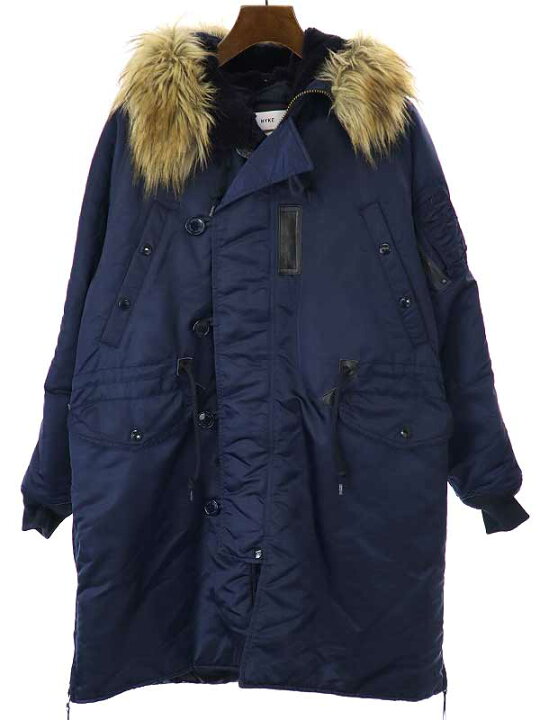 楽天市場】HYKE ハイク 18AW N-3B JACKET/BIG FIT ミリタリーコート 