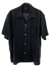 SEQUEL シークエル 22SS Open Collar S/S Shirts ショートスリーブオープンカラーシャツ ブラック XL 【中古】 IT6QHMML6L10