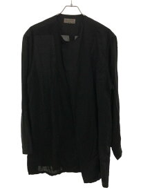 Yohji Yamamoto POUR HOMME ヨウジヤマモト プールオム 18SS Left Front Double Switching Shirt レフトフロントダブルスウィチングシャツ ブラック 2 HW-B06-800 【中古】 ITYJYIJER8C8