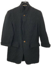 COMME des GARCONS HOMME PLUS コム デギャルソンオムプリュス 09SS ポリエステル縮絨 ハーフスリーブテーラードジャケット ブラック M 【中古】 IT4VB2RYWVHQ