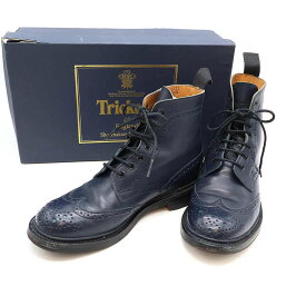 TRICKER’S トリッカーズ L2508 MALTON モールトンウイングチップカントリーブーツ ネイビー 5.5 L2508 【中古】 ITGIPIUSZT80