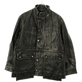 MAISON SPECIAL メゾンスペシャル 23AW Hand Rub-Off Buffalo Leather Prime-Over Hunting Stand Blouson レザージャケット D.BLK 0 11232211211 【中古】 ITP0X5ODP73A