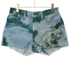 Levi's × Princess Mononoke リーバイス×もののけ姫 23SS 501 グラフィックプリントショートデニムパンツ インディゴ 27 【中古】 ITEHEKNGCXBC