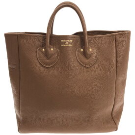 YOUNG&OLSEN ヤングアンドオルセン EMBOSSED LEATHER TOTES BAG レザーハンドバッグ ブラウン 【中古】 IT2XA3Q1LCYW