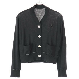 sacai サカイ 23AW s Cashmere Knit Cardigan ロゴ カシミヤニットカーディガン ブラック 1 23-06507 【中古】 ITXA5EQ365VK