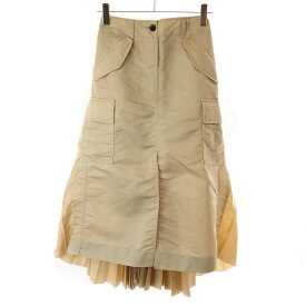 sacai サカイ 22SS Nylon Twill Skirt ナイロンツイルスカート ベージュ 0 22-06065 【中古】 ITBSS8KU3K5A