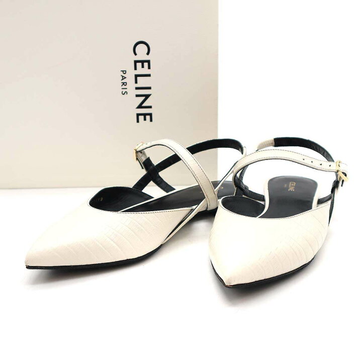 楽天市場】CELINE セリーヌ エンボス ストラップミュールサンダル  