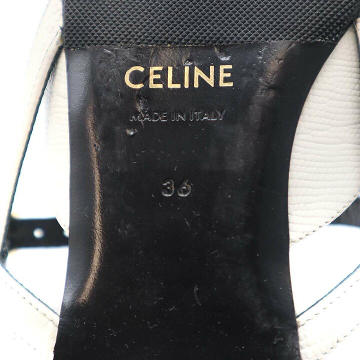 楽天市場】CELINE セリーヌ エンボス ストラップミュールサンダル 