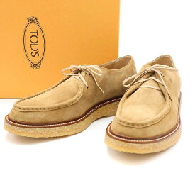 TOD’S トッズ クレープソール スエードレザーブーツ ベージュ 5 1/2 【中古】 ITB2TFRZ8DZ4