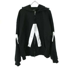 BALENCIAGA バレンシアガ 24SS LIMITED EDITION MUSIC ARCHIVE SERIES HOODIE コネクテッドパーカー 744457 TQVA6 ブラック M 【中古】 IT2BCW3G4EJU