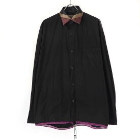 kolor カラー 24SS ドローストリングシャツ ブラック 2 24SCM-B06112 【中古】 ITFBSVT5WBB4