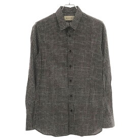 MARNI マルニ 12SS 総柄コットンシャツ ブラウン系 46 【中古】 ITQBMQQNBCOG