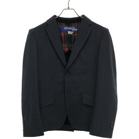 JUNYA WATANABE COMME des GARCONS MAN ジュンヤワタナベ コムデギャルソンマン 14AW カウレザー切替テーラードジャケット ネイビー XS WN-J001 【中古】 IT3X0AGB3832