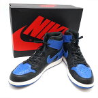 NIKE ナイキ AIR JORDAN 1 RETRO HIGH OG ROYAL スニーカー ブラック ブルー 28cm 555088-007 【中古】 ITUOQEJ7ZG9C