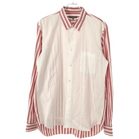 COMME des GARCONS HOMME PLUS コム デギャルソンオムプリュス 20SS ストライプシャツ レッド×ホワイト L PE-B004 【中古】 ITU68YCKS260