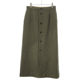 6(ROKU) BEAUTY&YOUTH UNITED ARROWS ロク ビューティーアンドユース ユナイテッドアローズ HOUND TOOTH SKIRT ハウンドトゥーススカート 8624-202-0108 グリーン系 38 【中古】 ITJAZDZ9EKTN