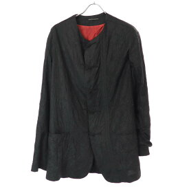 Yohji Yamamoto POUR HOMME ヨウジヤマモト プールオム 16SS シワ加工チャイナジャケット ブラック 3 HO-J37-903 【中古】 ITX4Z229X2FF