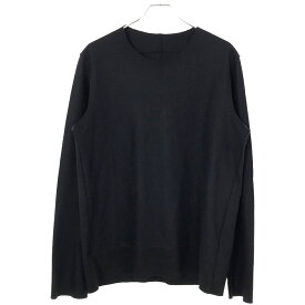 ATTACHMENT アタッチメント 19AW フランネラーナスムース クルーネックL/カットソー ダークネイビー×ブラック 3 【中古】 ITA2QLCT81T5