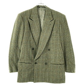 GIORGIO ARMANI ジョルジオアルマーニ ヴィンテージ ダブルブレストテーラードジャケット グリーングレー 48 【中古】 IT1A6GFDX6ZB