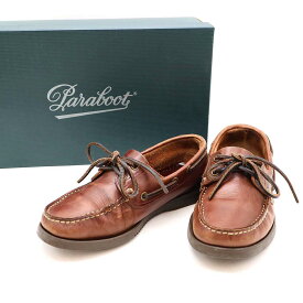 paraboot パラブーツ BARTH MARINE バース マリン デッキシューズ ブラウン 3.5(箱に記載) 【中古】 IT0DUUU2OU39