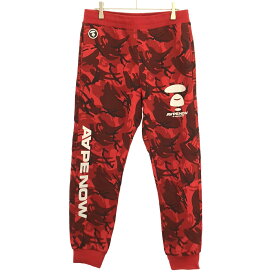AAPE BY A BATHING APE エーエイプバイアベイシングエイプ スウェットパンツ レッド M 【中古】 IT3H0YZCAHPC