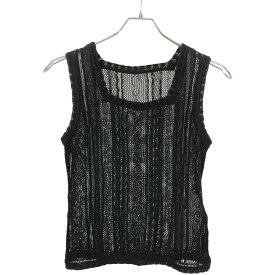 mame kurogouchi マメ クロゴウチ 21SS Traditional Curtain Lace Knitted Top ニットトップス MM21SS-KN031 ブラック 1 【中古】 ITS3K0ZZVVB6