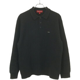 Supreme シュプリーム 23AW Small Box Polo Sweater スモールボックスポロニットセーター ブラック M 【中古】 IT7VVVRW4SC2