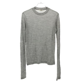 AURALEE オーラリー 23AW SUPER SOFT WOOL SHEER L/S TEE カットソー A23AP03WT グレー 2 【中古】 IT88IVW78TMT