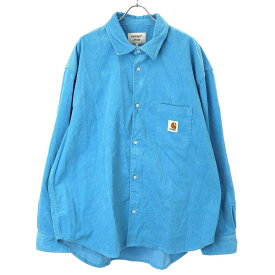 Carhartt×AWAKE NY カーハート アウェイク AWAKE NY SHIRT コーデュロイシャツ ブルー XXL 【中古】 ITUNDR9E4Q4K