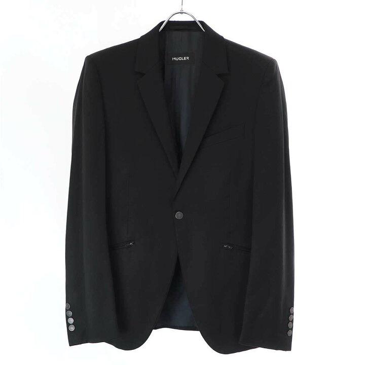 楽天市場】MUGLER ミュグレー ウールギャバジン ジップポケット 