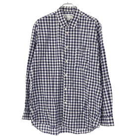 COMME des GARCONS SHIRT コムデギャルソンシャツ ギンガムチェックレギュラーカラーシャツ FO08B101 ネイビー L 【中古】 ITU4EYF0LPRA