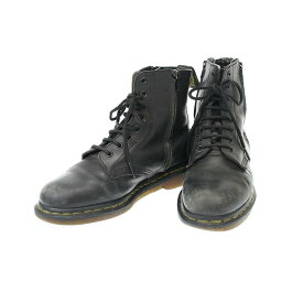 Yohji Yamamoto×Dr.Martens ヨウジヤマモト×ドクターマーチン サイドジップ8ホールレースアップブーツ ブラック 表記なし(約26cm相当) 【中古】 ITUMAXRRZP5K