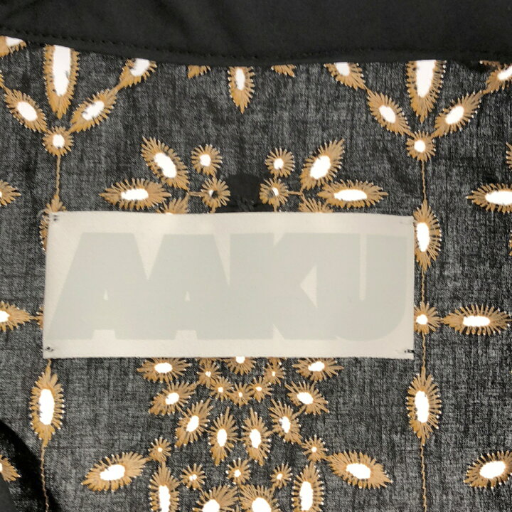 楽天市場】AAKU アアク 24SS OPEN COLLAR SHIRT オープンカラー レース 