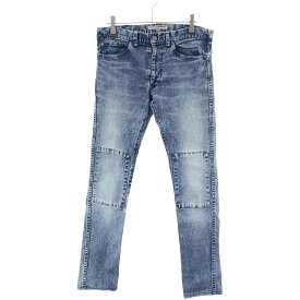 FREEDOM LEAF COSMIC WONDER フリーダムリーフコズミックワンダー 90's ニーパッチスキニーデニムパンツ アイスブルー 1 【中古】 ITQHO8PVEL0M