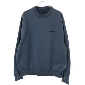 BALENCIAGA バレンシアガ 22AW ヴィンテージウォッシュ エンブロイダリースウェットトレーナー 697869 TNVG8 ブルー L 【中古】 ITPO4BDOUTWG