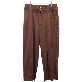 amachi. アマチ 20AW Notion of Forms Wax Wood Trousers ベルテッドパンツ 007A ブラウン 5 【中古】 ITFKO2DGH9U2
