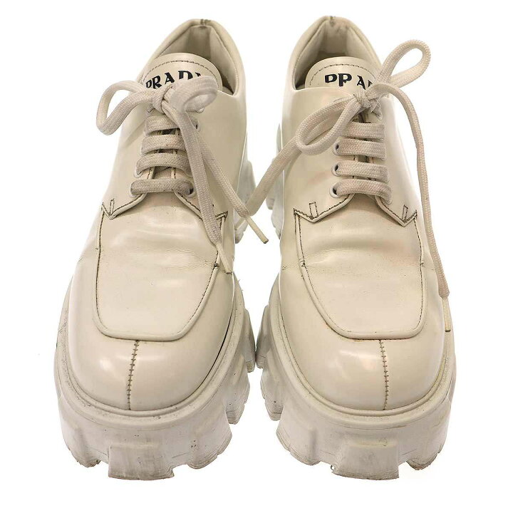 楽天市場】PRADA プラダ モノリスブラッシュドレザーレースアップ 