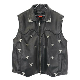 ADSB Andersson Bell アンダースンベル 24SS METALIC FAUX-LEATHER VEST メタリックフェイクレザーベスト ブラック L/XL 【中古】 ITJMFLWPSGZK