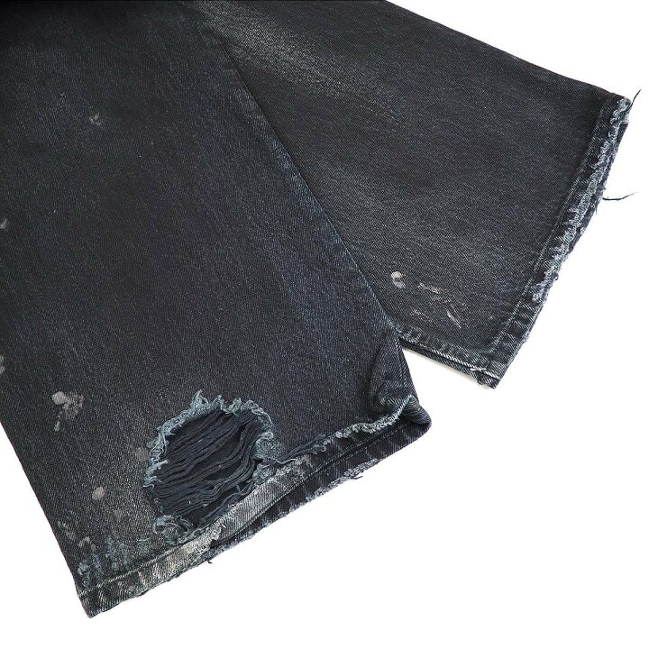 バレンシアガ 697833 TBP47 デストロイバギーデニムパンツ メンズ XS 