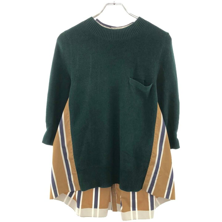 楽天市場】sacai サカイ 20SS ニットドッキングコットンプルオーバー  
