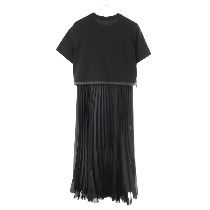 sacai サカイ 22SS ドッキングデザインワンピース 22-06082 ブラック 2  