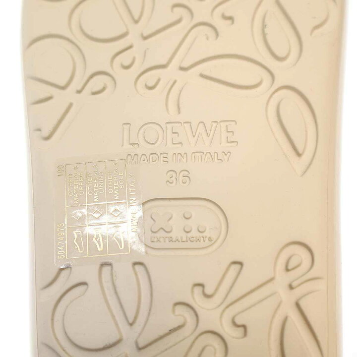楽天市場】LOEWE ロエベ フォームスライド パテントサンダル ベージュ  